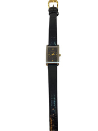 Fossil watch, Raquel (SM) Women's watch- *VINTAGE* Three-Hand, Rectangular face, thin black leather band (Retail value $170)
